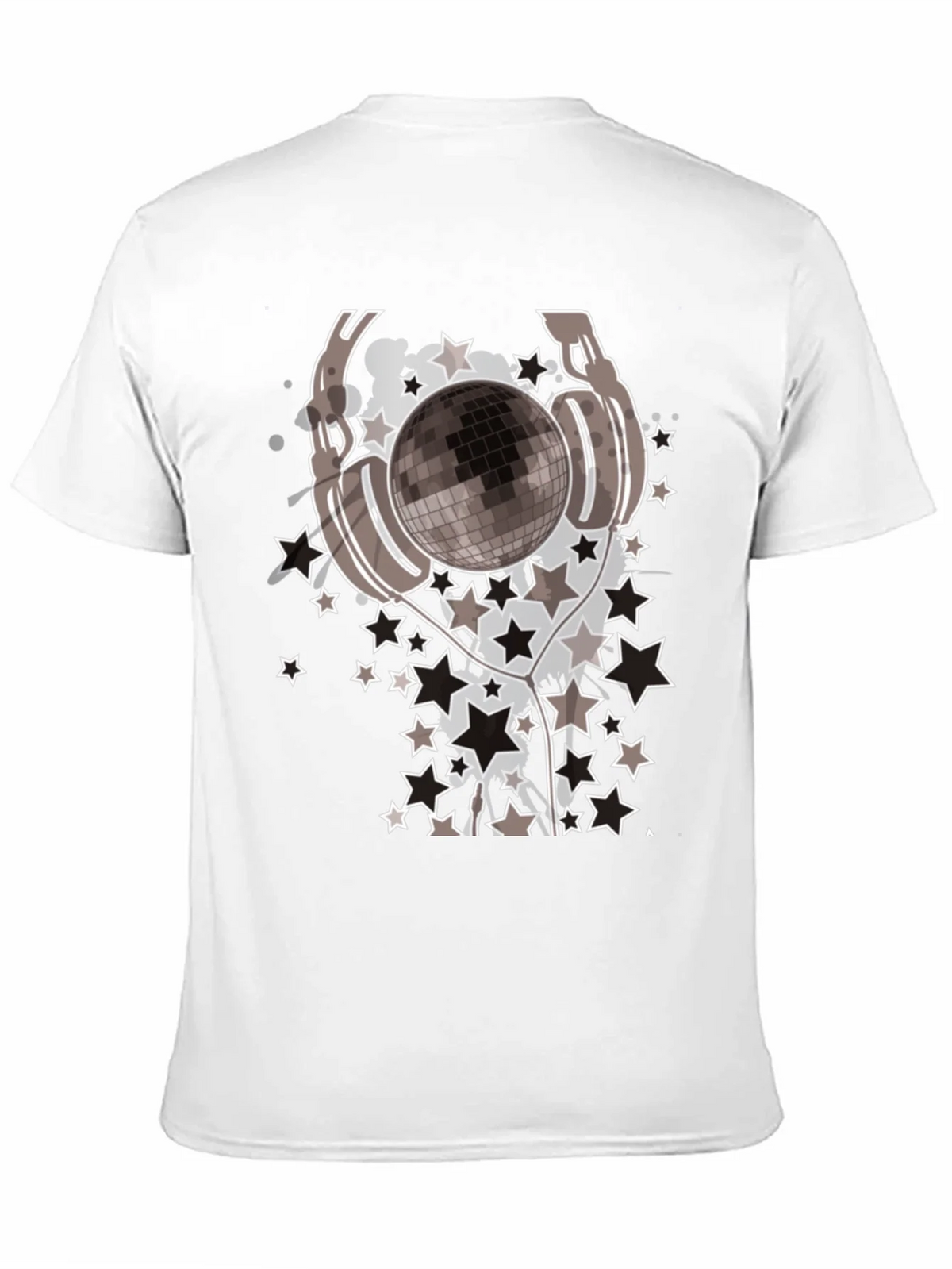 Disco Ball Headphones Graphic Tee - Mens Black T-Shirt product image 10