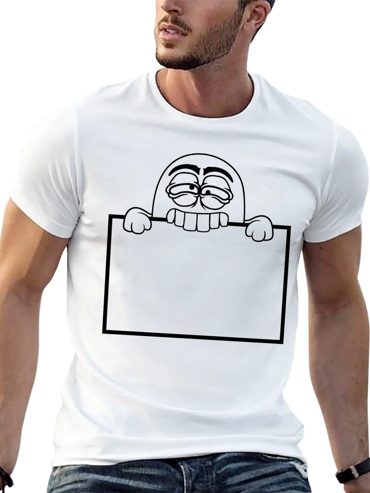 Funny Cartoon Graphic Black T-Shirt product image 12
