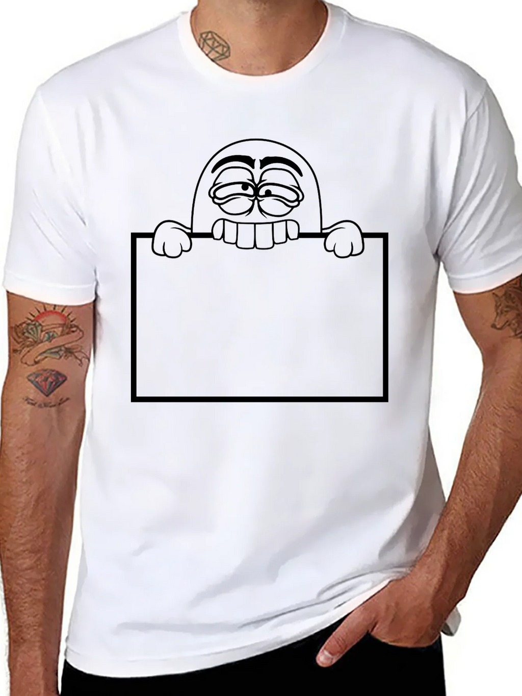 Funny Cartoon Graphic Black T-Shirt product image 7