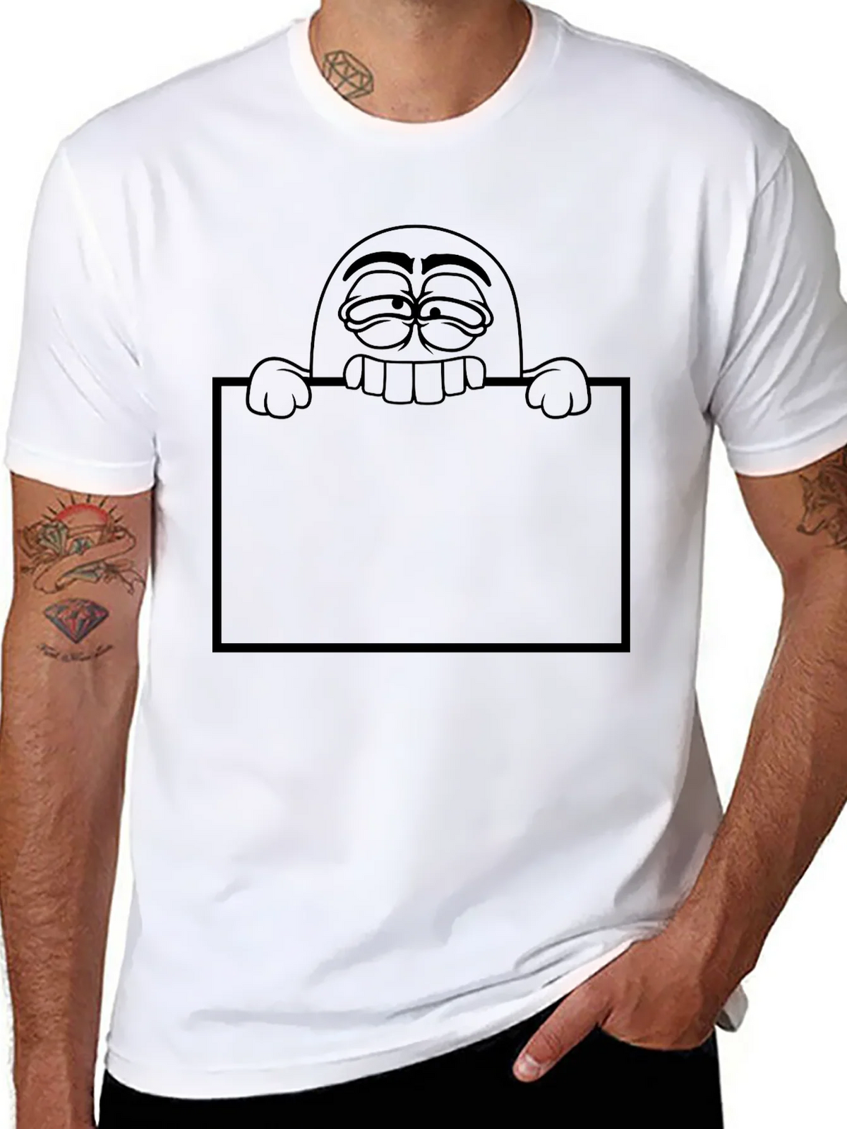 Funny Cartoon Graphic Black T-Shirt product image 7