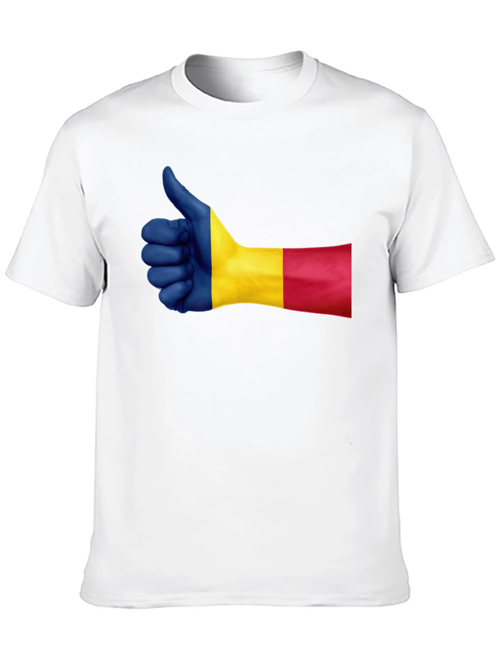 Romania Flag Thumbs Up Graphic Tee - Black product image 9
