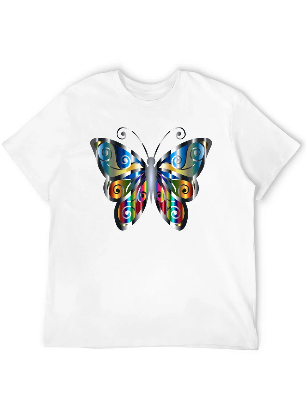 Butterfly Graphic Print Mens Black T-Shirt product image 11