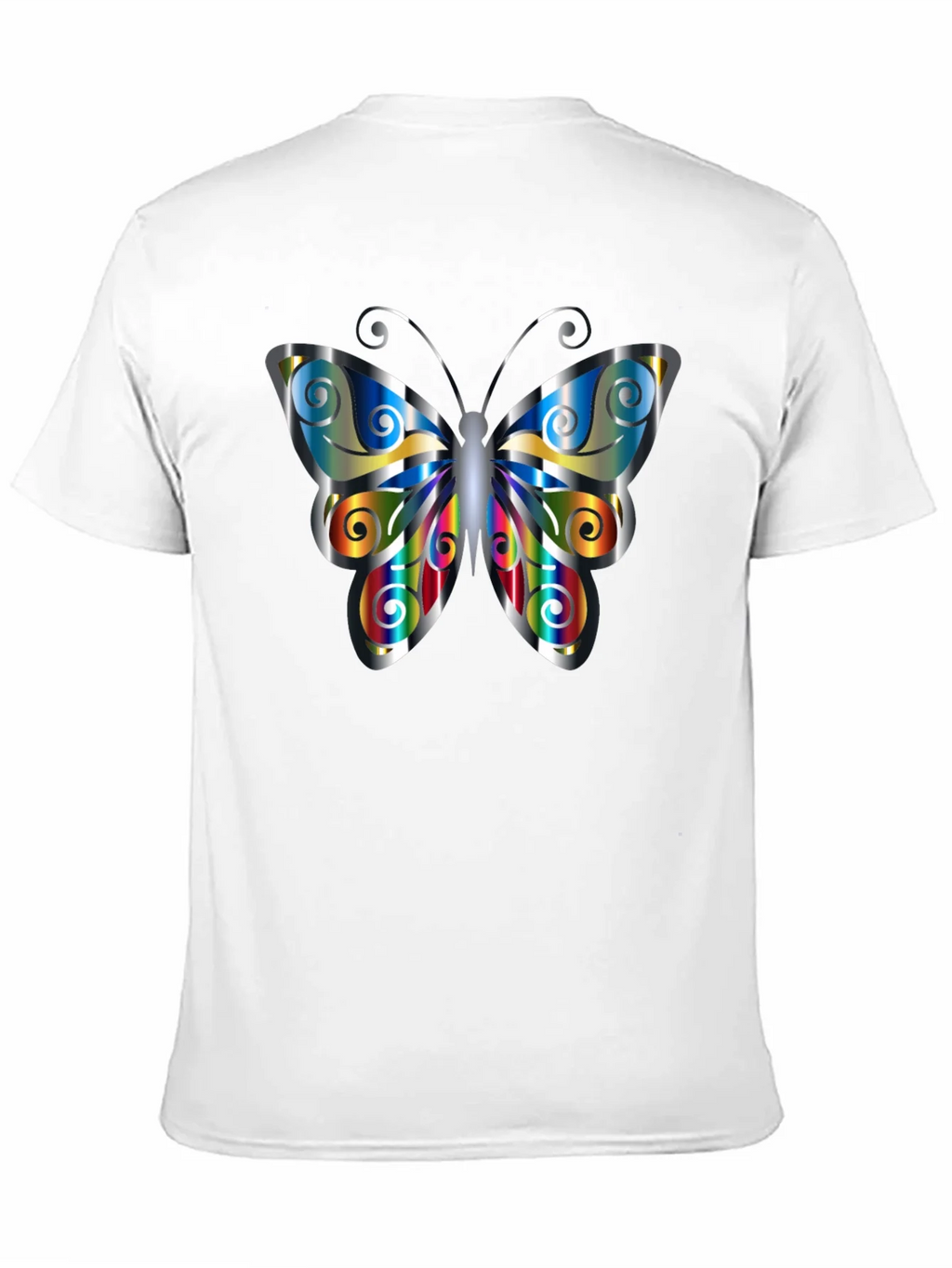 Butterfly Graphic Print Mens Black T-Shirt product image 10