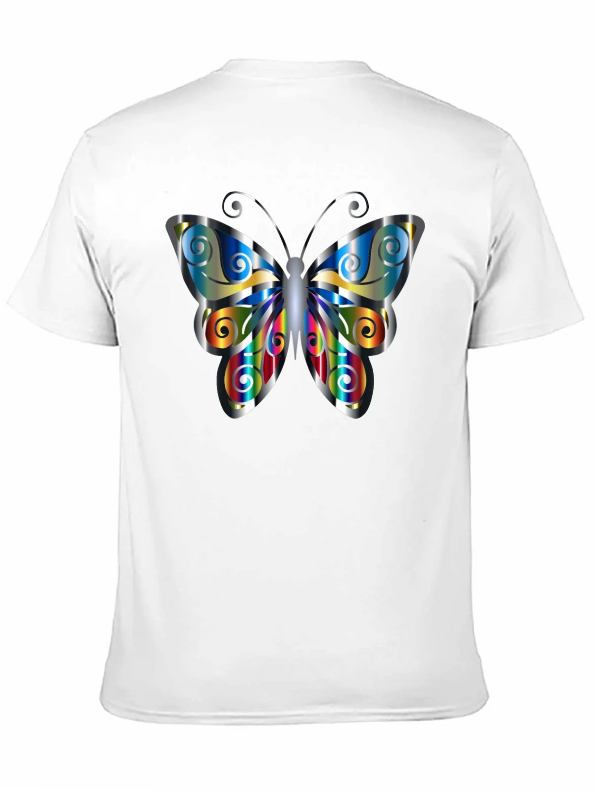 Butterfly Graphic Print Mens Black T-Shirt product image 10
