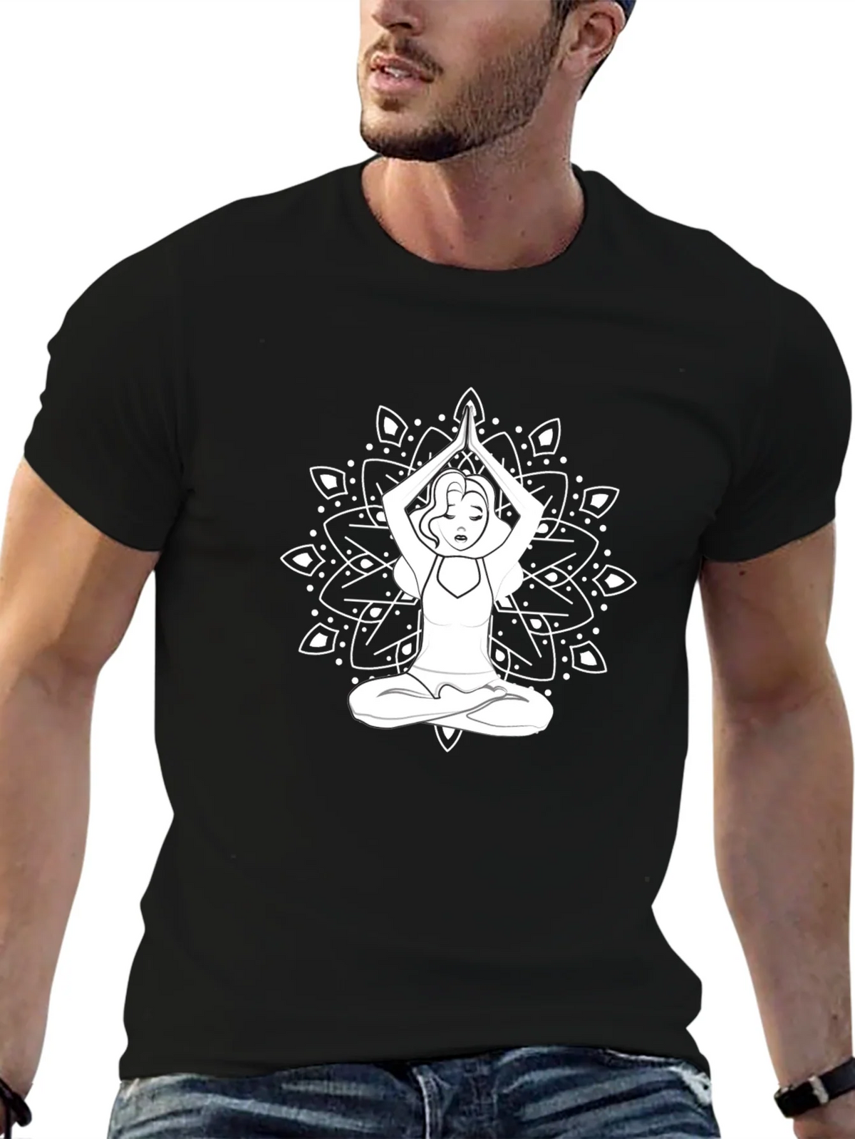 Yoga Mandala Graphic Tee - Relaxed Fit product image 6