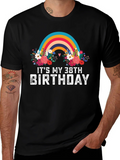 38th Birthday Rainbow Floral T-Shirt product image 1