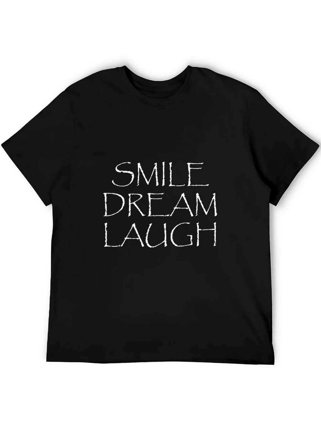 Smile Dream Laugh Black Graphic T-Shirt product image 5